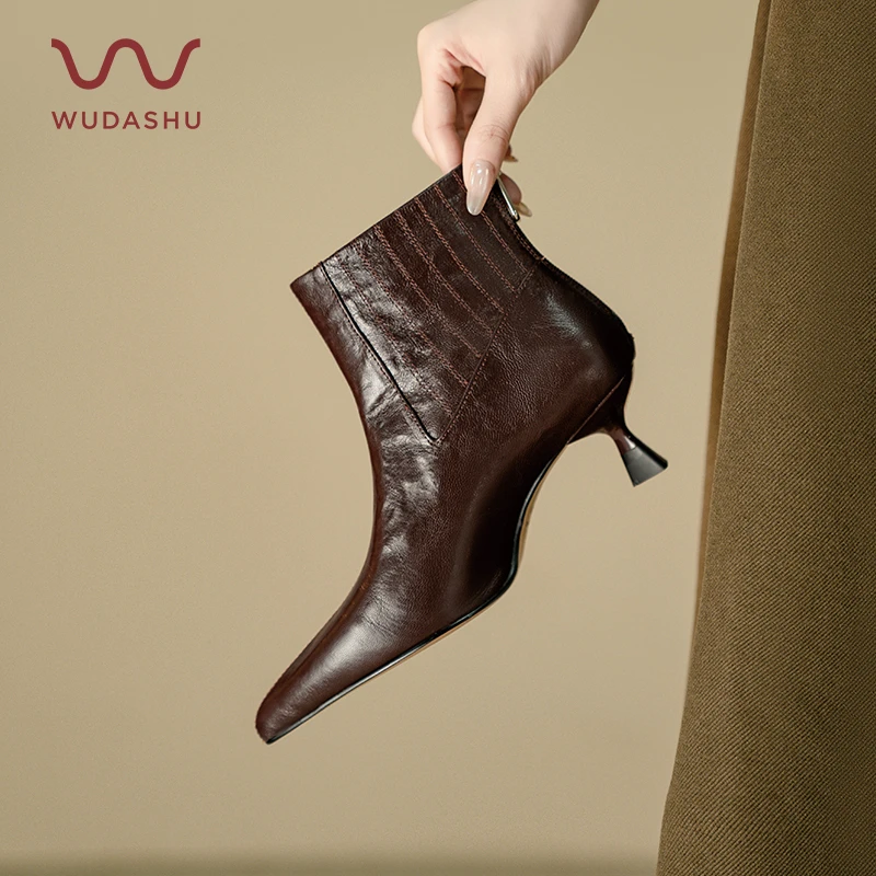 不被定义的她穿高跟鞋的吴大叔靴子女2023爆款洋气手抓油蜡黑色细