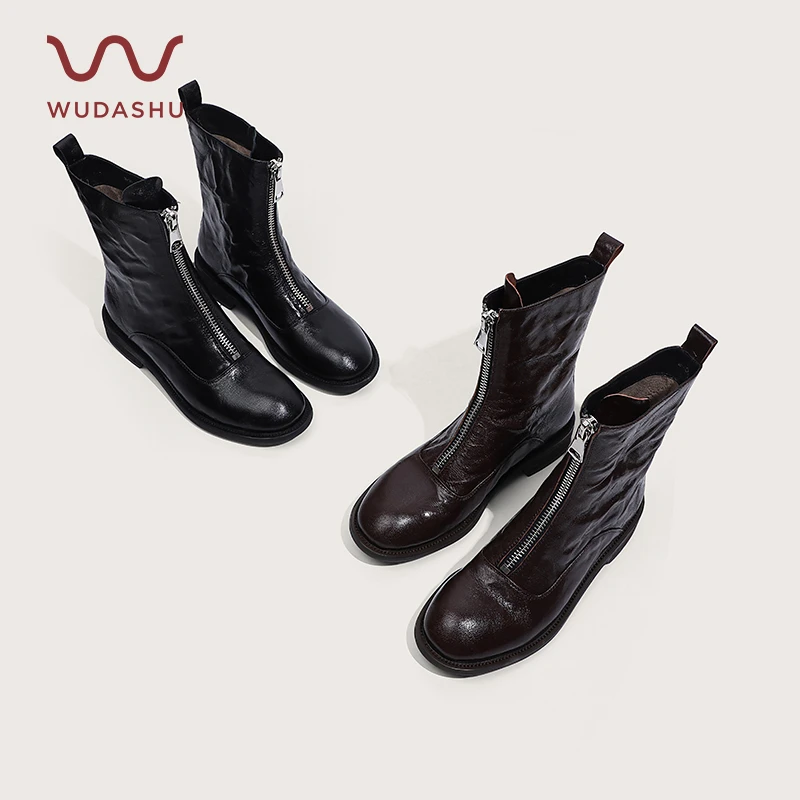 不被定义的她穿高跟鞋的吴大叔2023秋冬新款百搭时尚加绒厚底英伦