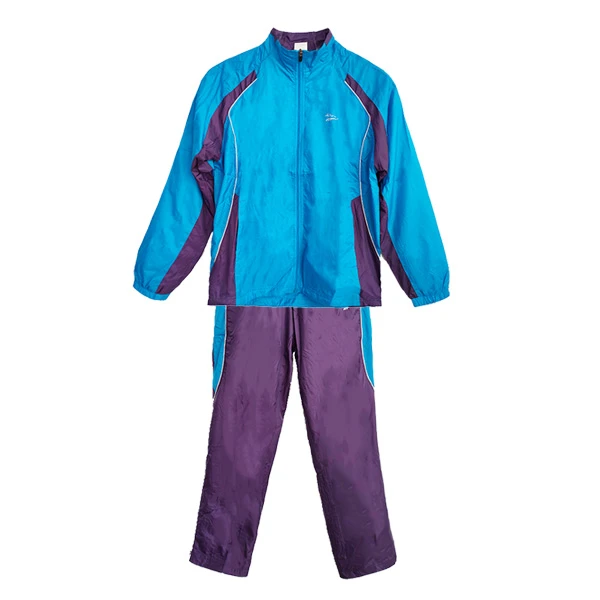Do-win/多威男款长袖套装蓝紫运动服套装男子拉链户外套装89508-1