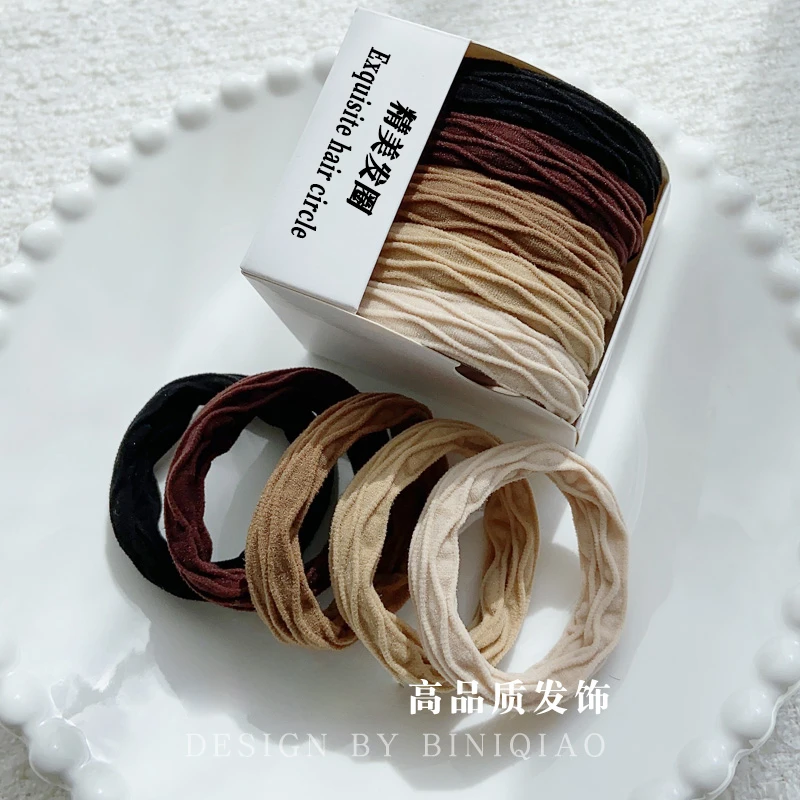 爆款布艺发饰耐用加宽高弹力耐用头绳潮流发饰丸子头有高马尾发绳