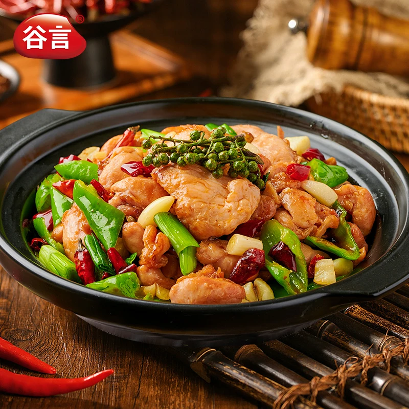 谷言家宴菜藤椒鲜炒鸡350g/袋无骨小炒鸡免洗免切免腌散养鸡【D-K】