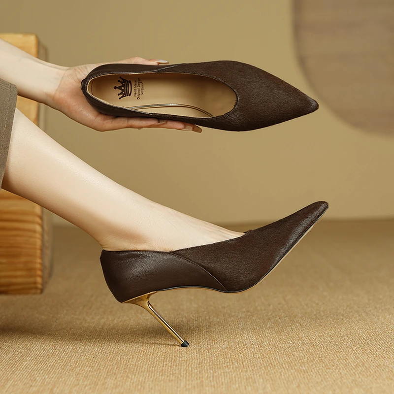 （跟高6cm/8cm）2024秋季上新细跟高跟浅口单鞋X5651