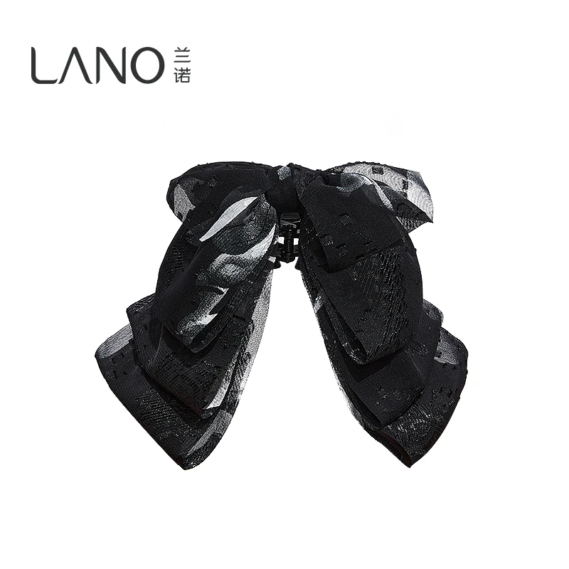 兰诺国风水墨晕染抓夹黑色精致百搭马尾夹发夹