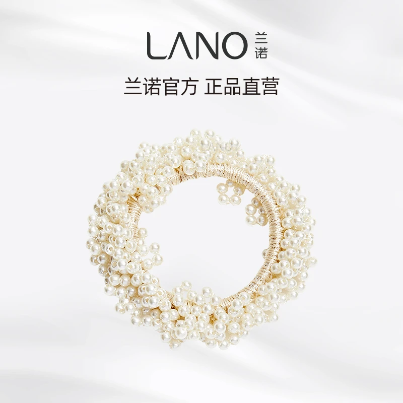兰诺法式复古珠珠发圈温柔甜美时尚简约发饰头饰