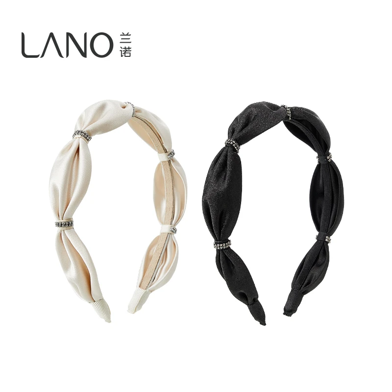 兰诺布艺春夏法式复古窄版发箍黑白两色新款