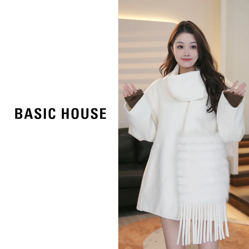 Basic House/百家好2024年新款双面羊毛大衣B1294B55712（衣长72）