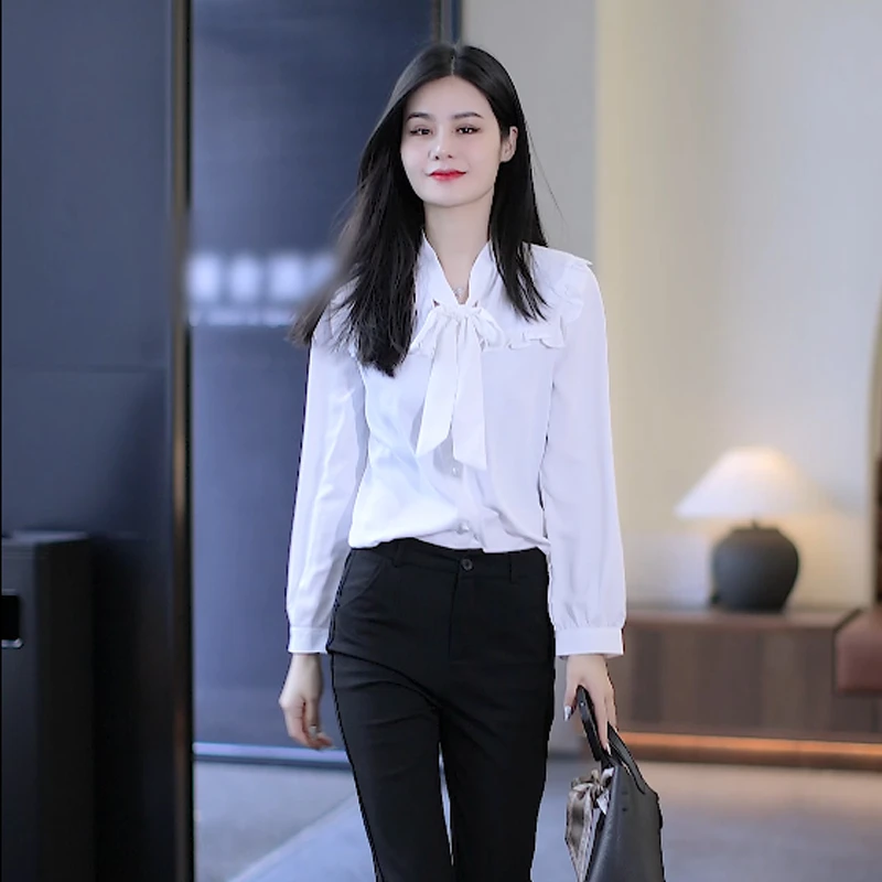 春季新款衬衣女2023年新款宽松显瘦气质女上衣衬衫春季服饰时尚