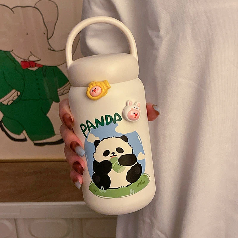 316不锈钢保温杯女生水杯可爱便携学生专用茶水分离小型大肚杯子