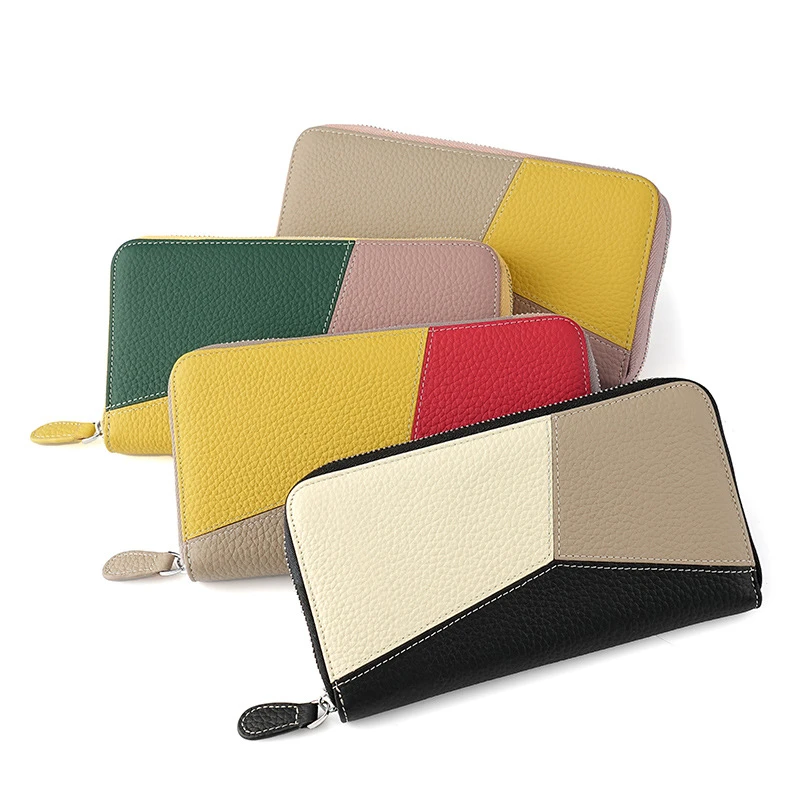 2024新款女防盗刷拉链大容量多卡位风琴卡包精致真皮防消磁钱包