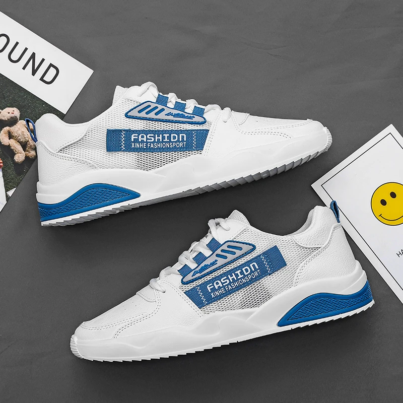 男鞋夏季2023新款潮牌运动透气薄款镂空网眼网面休闲学生阿甘板鞋