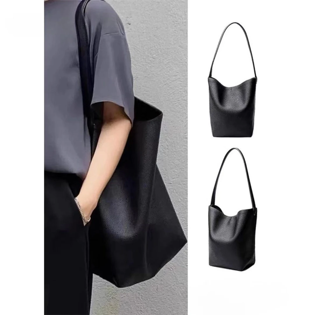 松弛感通勤托特包大容量爆款水桶包女款2024秋冬新款手提单肩大包