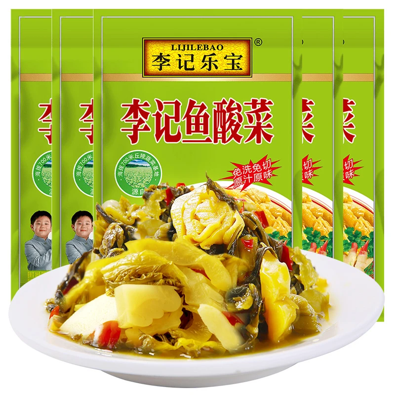 李记乐宝鱼味道免切免洗250g*6袋可做酸菜鱼味道米线传统老坛腌制