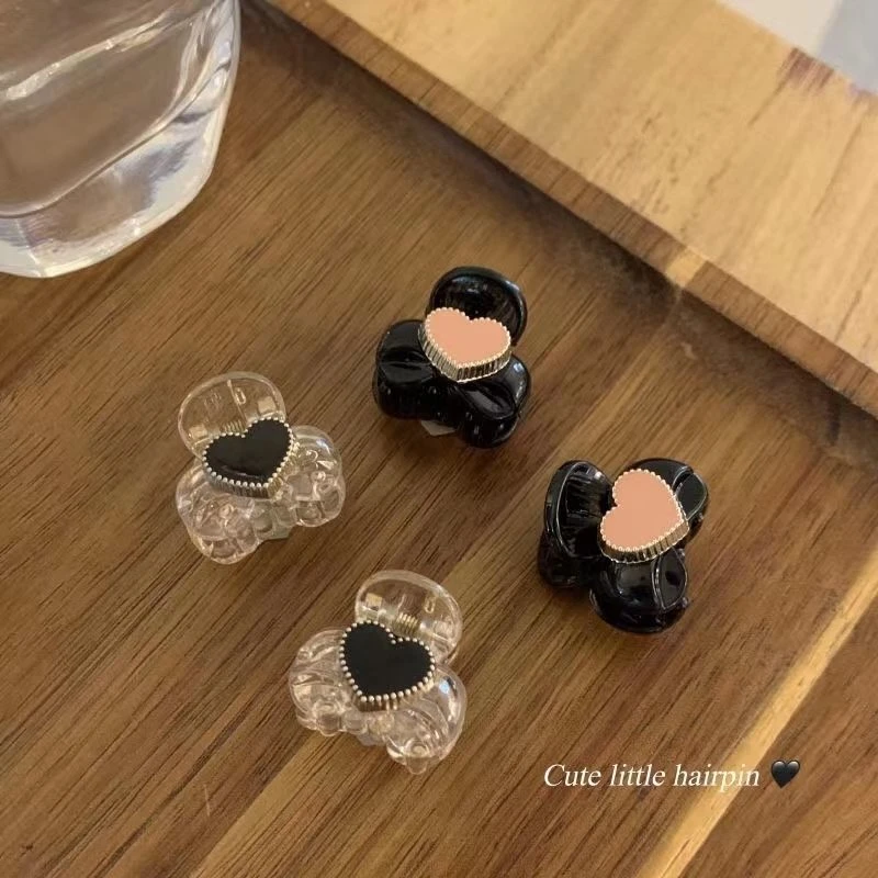 感爱心小抓夹半扎发前额刘海发夹小众设计发夹刘海