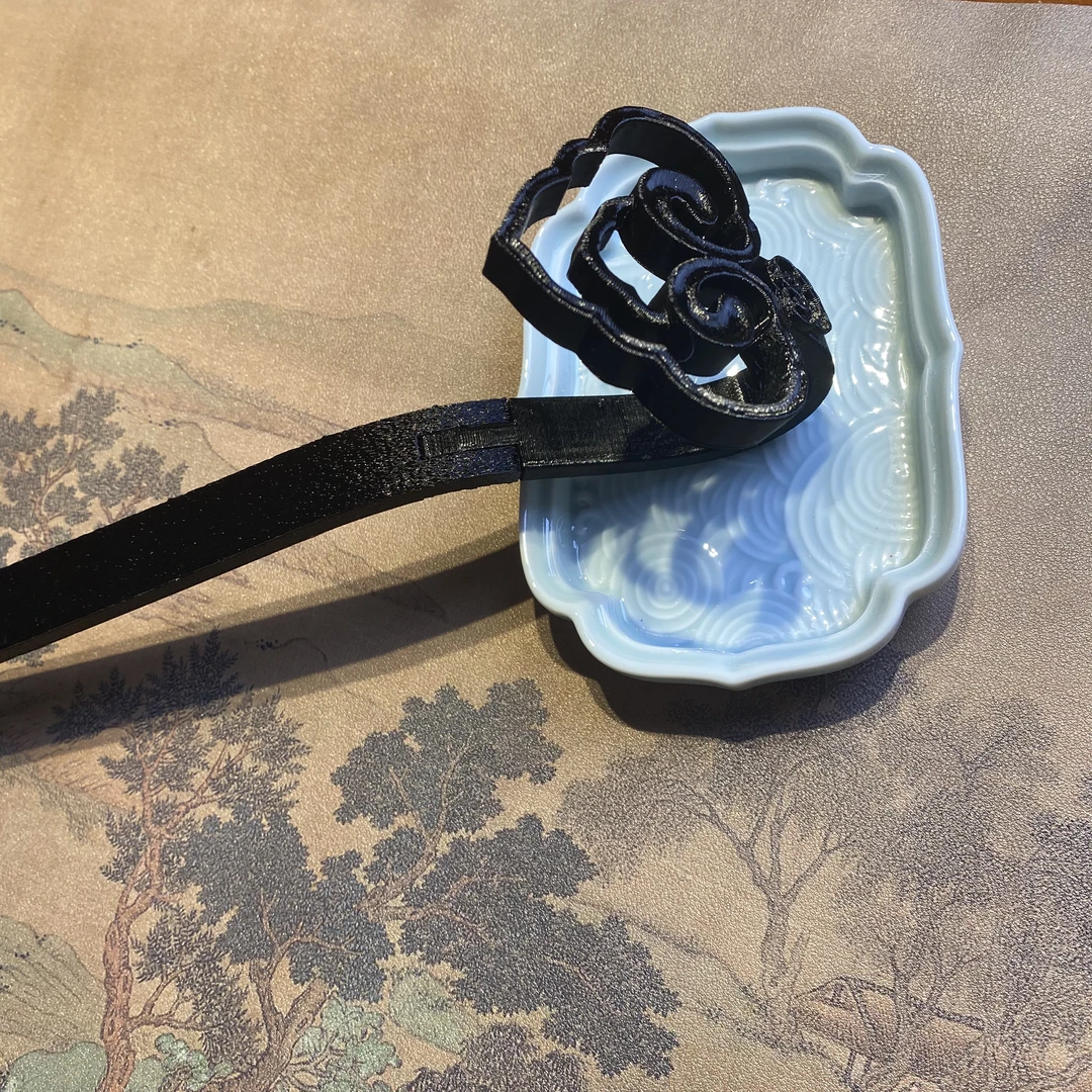 时春居汉服配饰镂空如意手持3d打印道具《直柄如意》