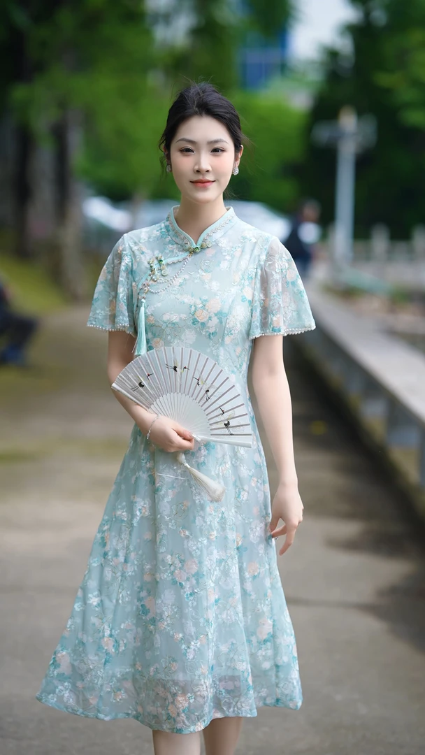 改良旗袍连衣裙女夏季2024年新款妈妈装高端奢华新中式国风女装
