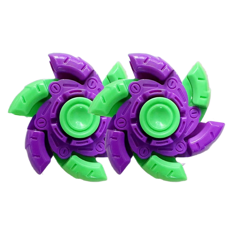 新款萝卜指尖爆甲陀螺夜光抖音风火轮可回缩暴躁减压旋转儿童玩具