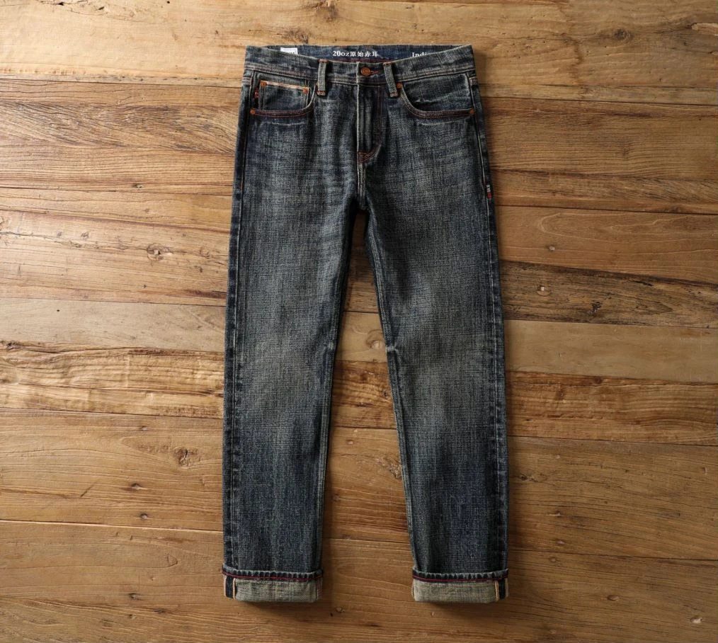 百搭深蓝牛仔裤 KM8011重磅20盎司赤耳丹宁501版型怀旧蓝牛仔裤