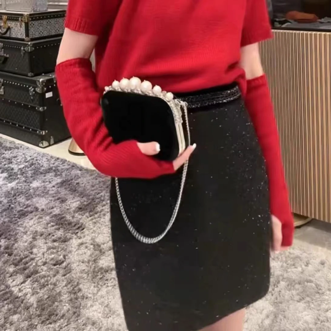 嗳丽**满天星短裙秋冬季