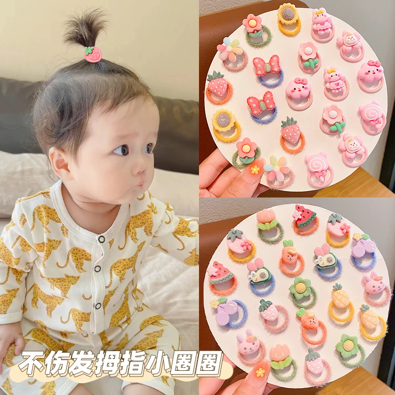 儿童可爱皮筋婴儿宝宝不伤发头饰小号发圈女童头绳拇指圈发绳发饰