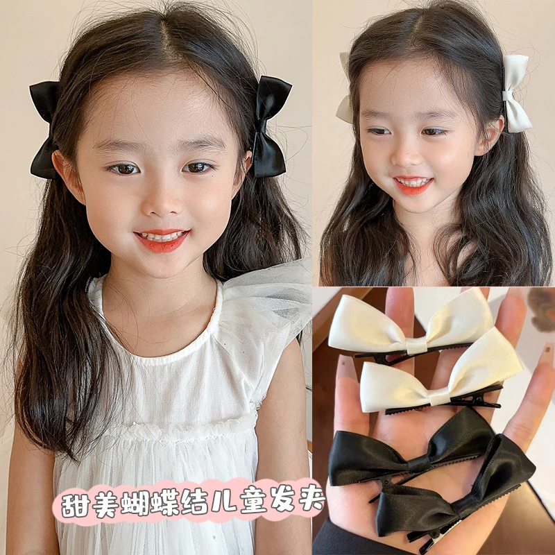 儿童蝴蝶结侧边对夹儿童韩版公主风女童宝宝发夹头饰可爱发卡夹子