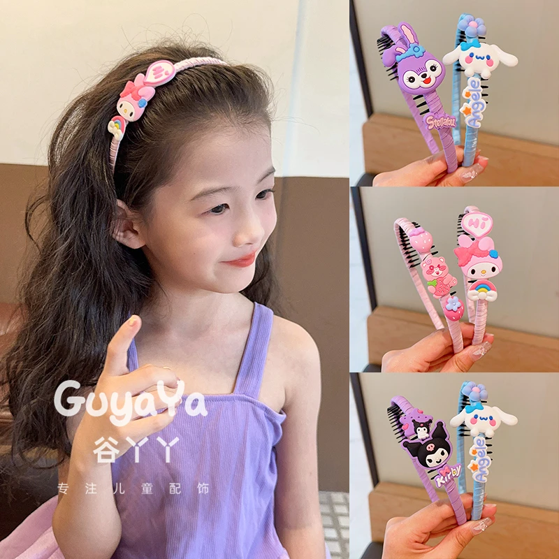 儿童库洛米卡通发箍宝宝小马宝莉头箍女童碎发整理神器防滑齿头饰