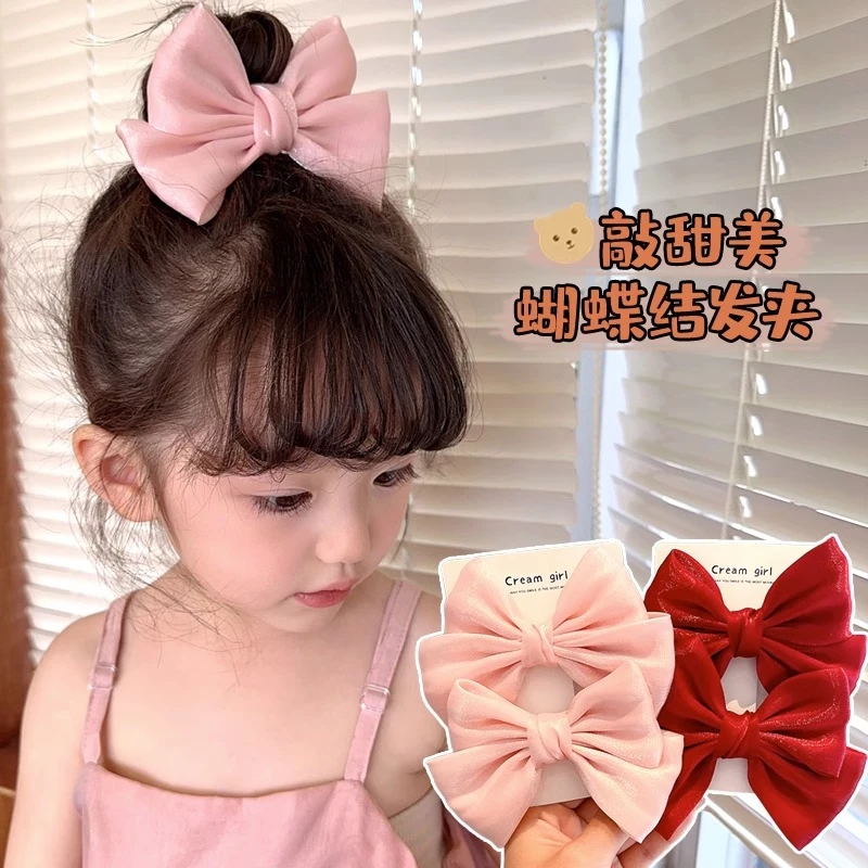 儿童蝴蝶结发夹小女孩甜美不伤发夹女童可爱公主头饰宝宝发卡发饰