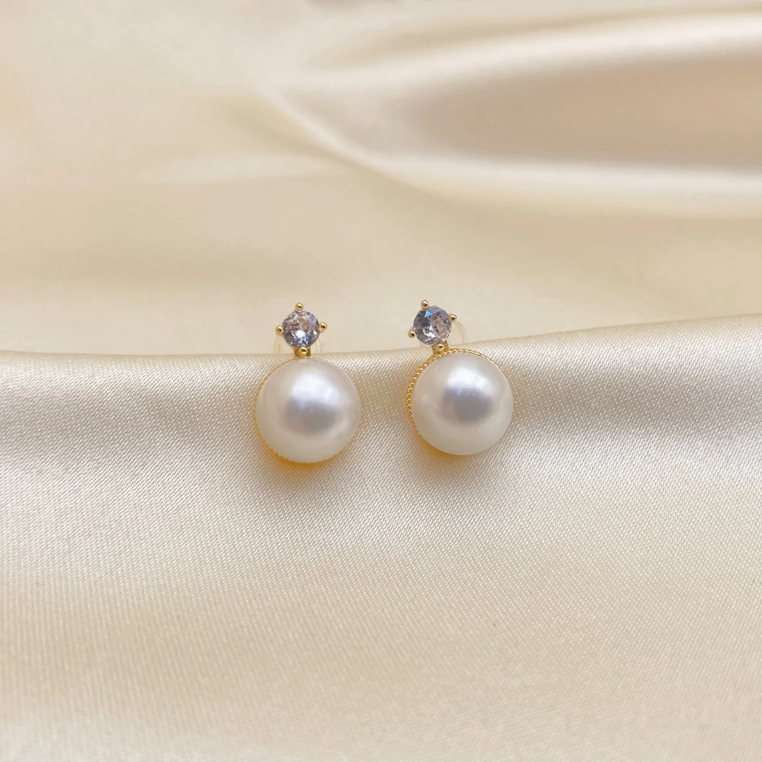 LH400【大王妃珍珠耳钉】气质白色轻奢时尚百搭小众简约经典