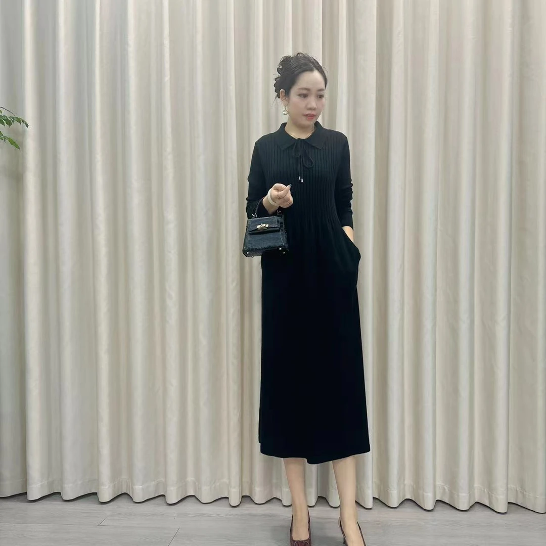 54【依依专属】气质优雅娃娃领设计显瘦大码女装