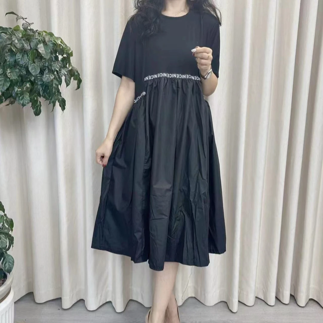 847拼接夏季型款休闲百搭女装连衣裙