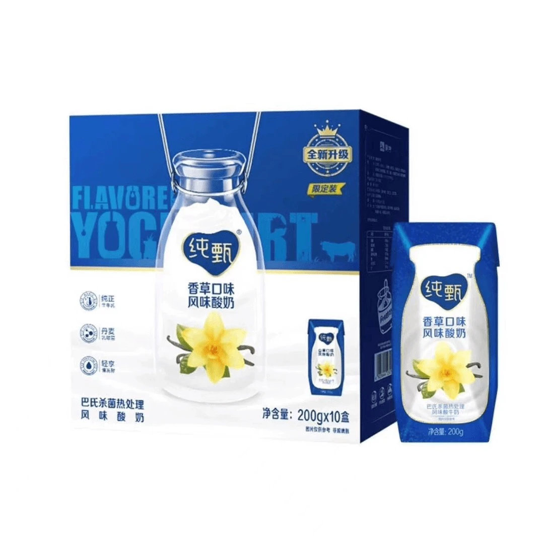 【12月生产】纯甄香草口味风味酸奶200g*10盒