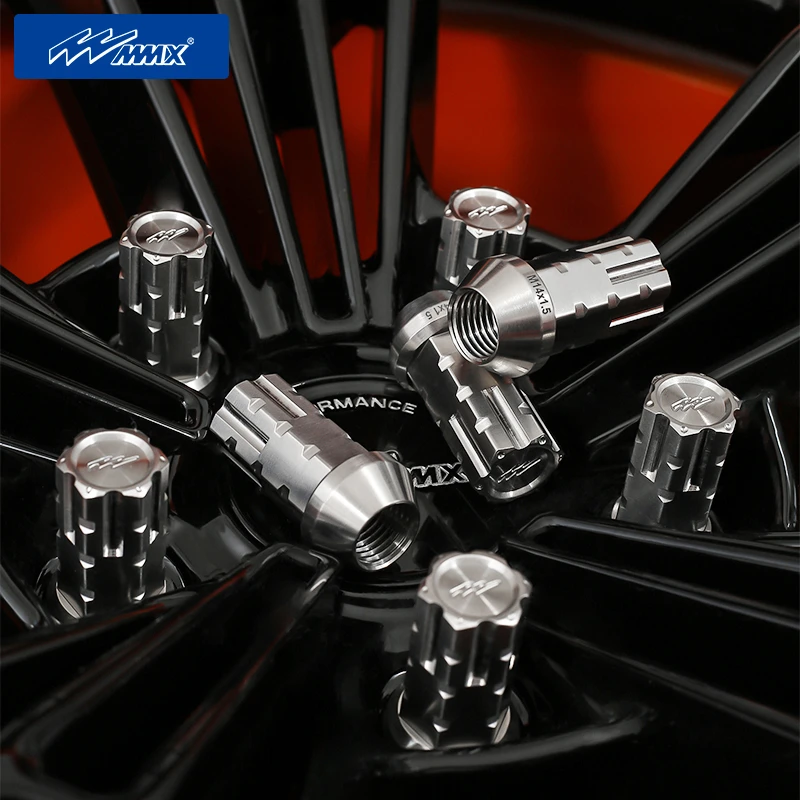 MMXTC4花型钛合金镂空螺帽适用雷克萨斯野马丰田特斯拉轮毂螺帽