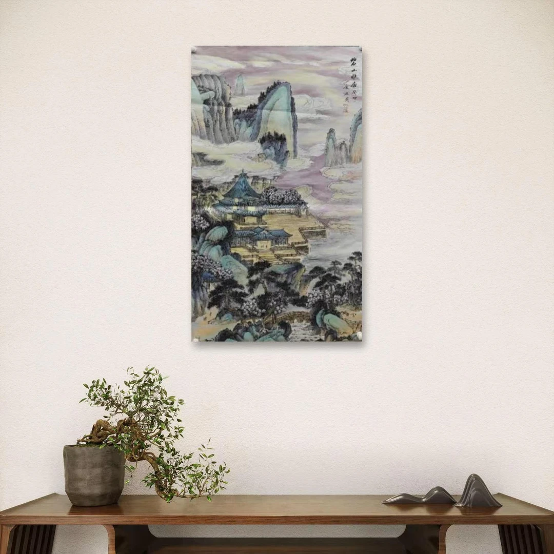 康廷英-3-5-手绘国画-碧山雅居-大六-客厅办公室挂画