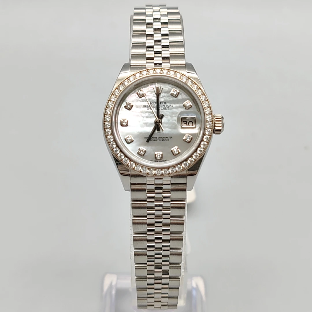 99新 Rolex/劳力士 小橘/279384/28mm/贝母原钻/机械/19年全套