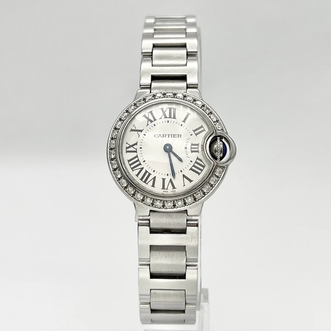 99新 Cartier/卡地亚 小橘/蓝气球/后钻/28mm/石英/单表