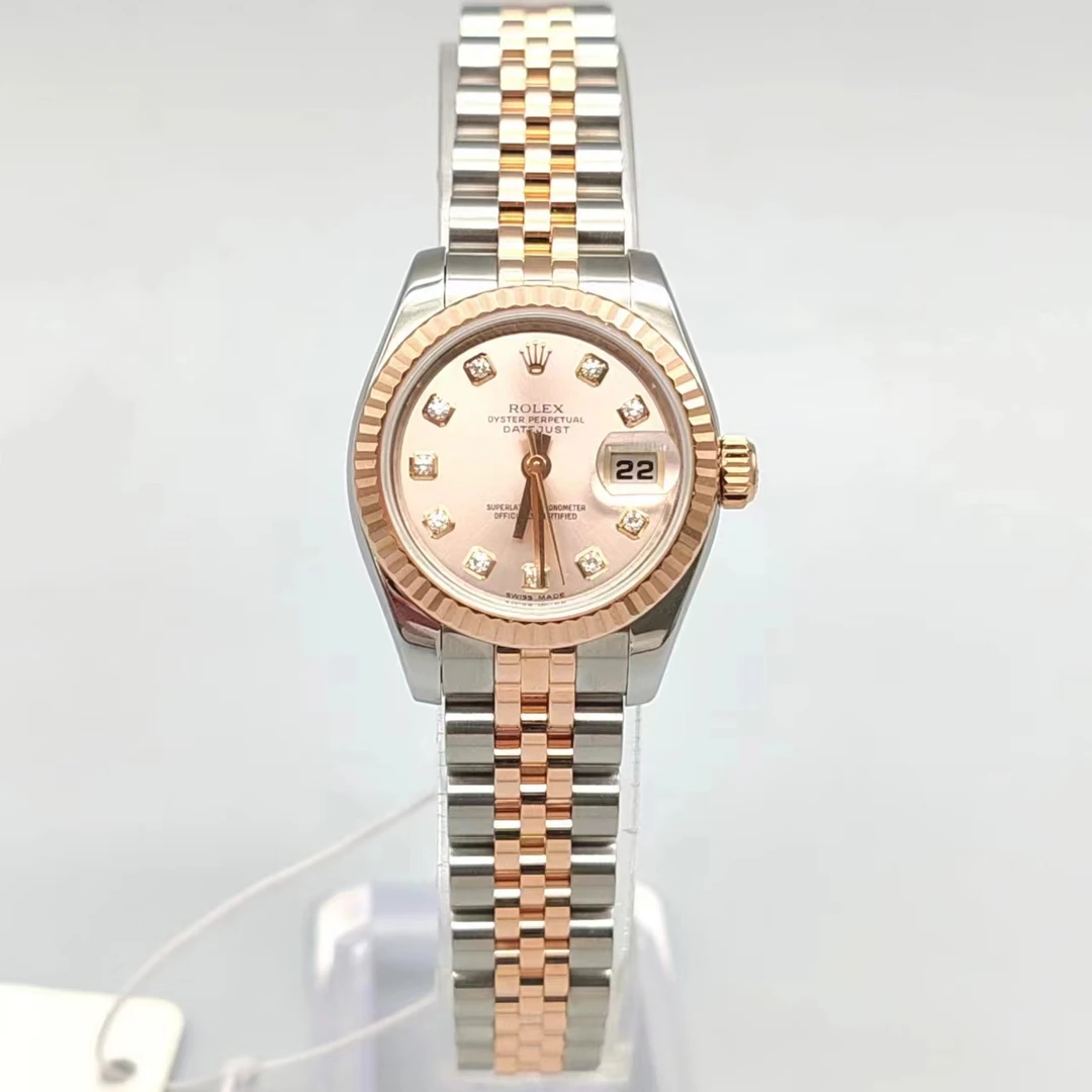 99新 Rolex/劳力士 179171粉色/26mm/自动机械原钻空白卡全套拆单