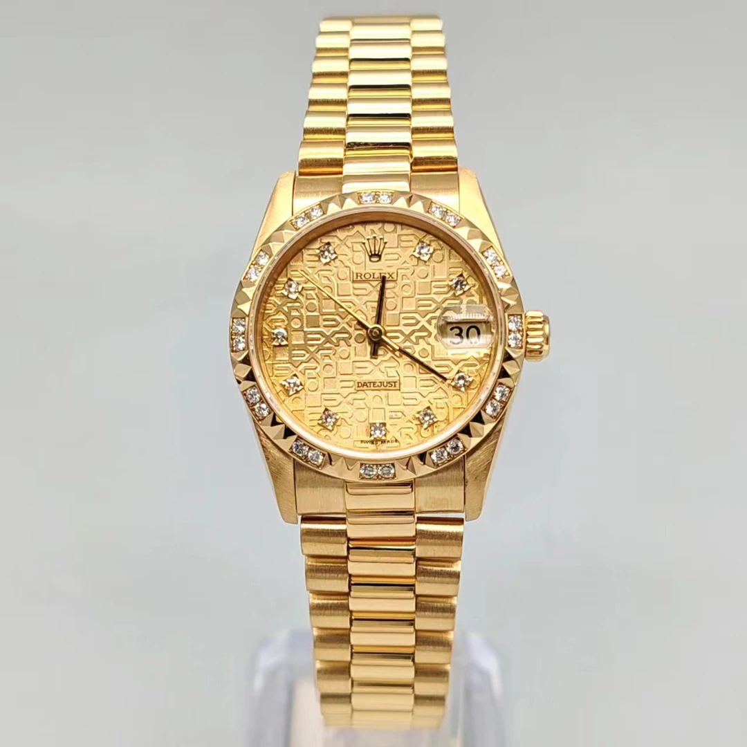 99新 Rolex/劳力士 日志/68258/31mm/全原钻/机械/单表/99新拆单