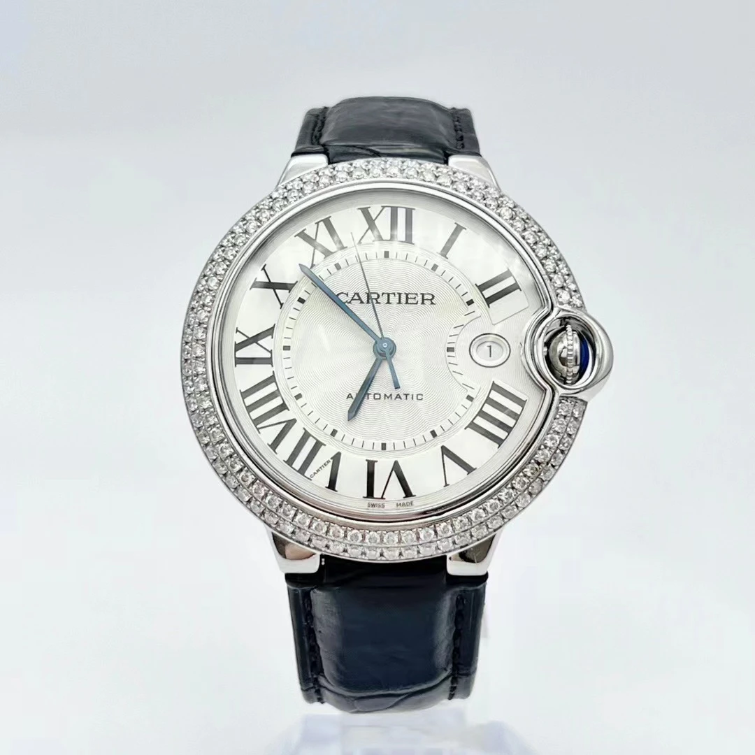 99新 Cartier/卡地亚 小橘/蓝气球/42mm/后钻/自动机械/腕表/单表