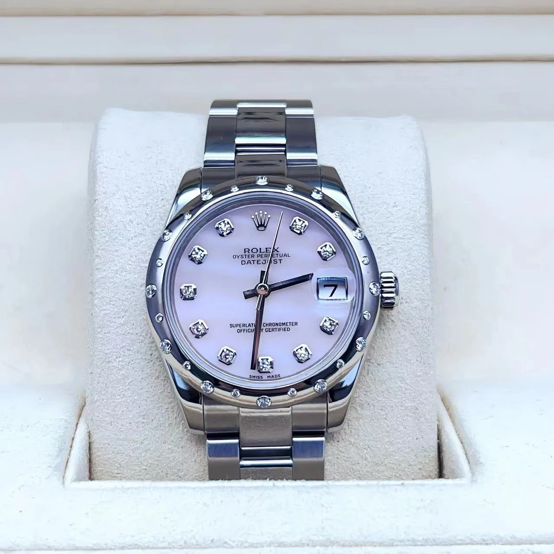 99新 Rolex/劳力士 小橘/178344/31mm/原钻贝母/自动机械/单表