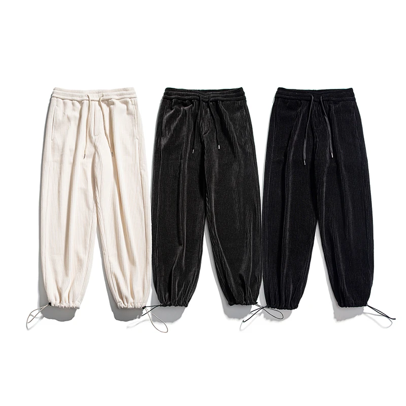 #8158 冬季重磅雪尼尔潮流时尚宽松百搭运动男女同款休闲卫裤