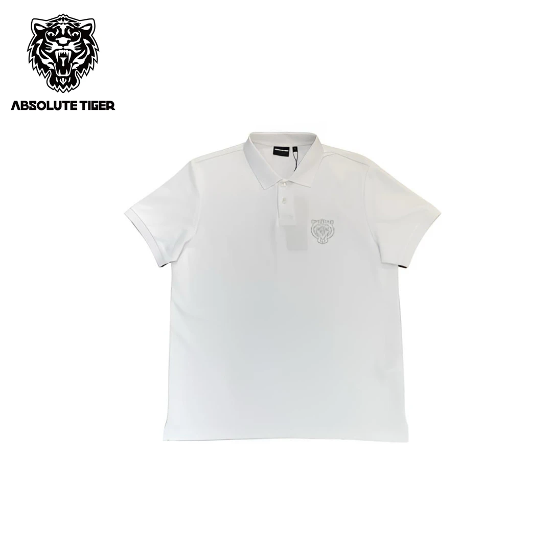 ABSOLUTE TIGER情侣款银线刺绣简约Polo老虎头短袖痞帅高级感男装