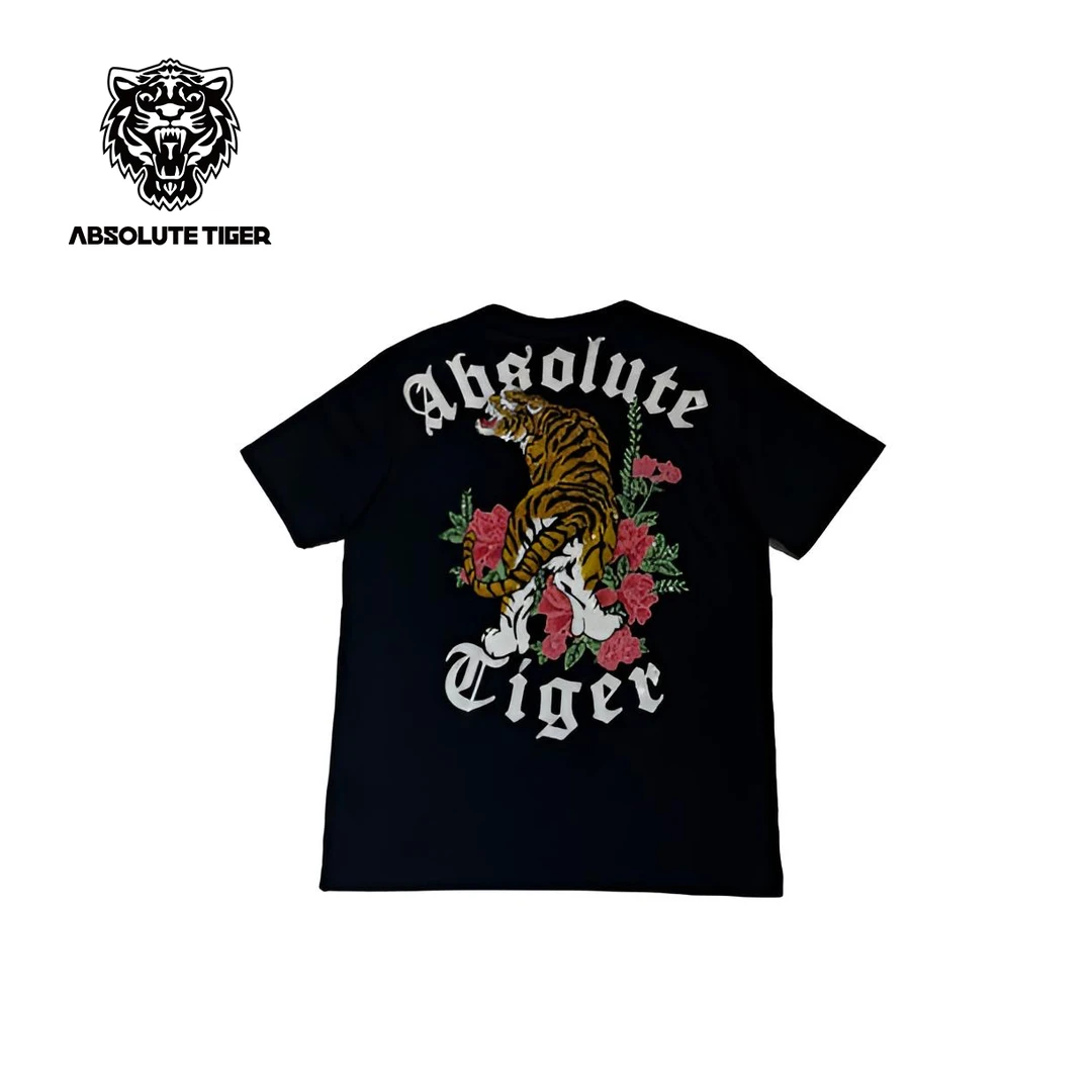 ABSOLUTE TIGER施华洛世水钻老虎头短袖男女同款痞帅高级感男装