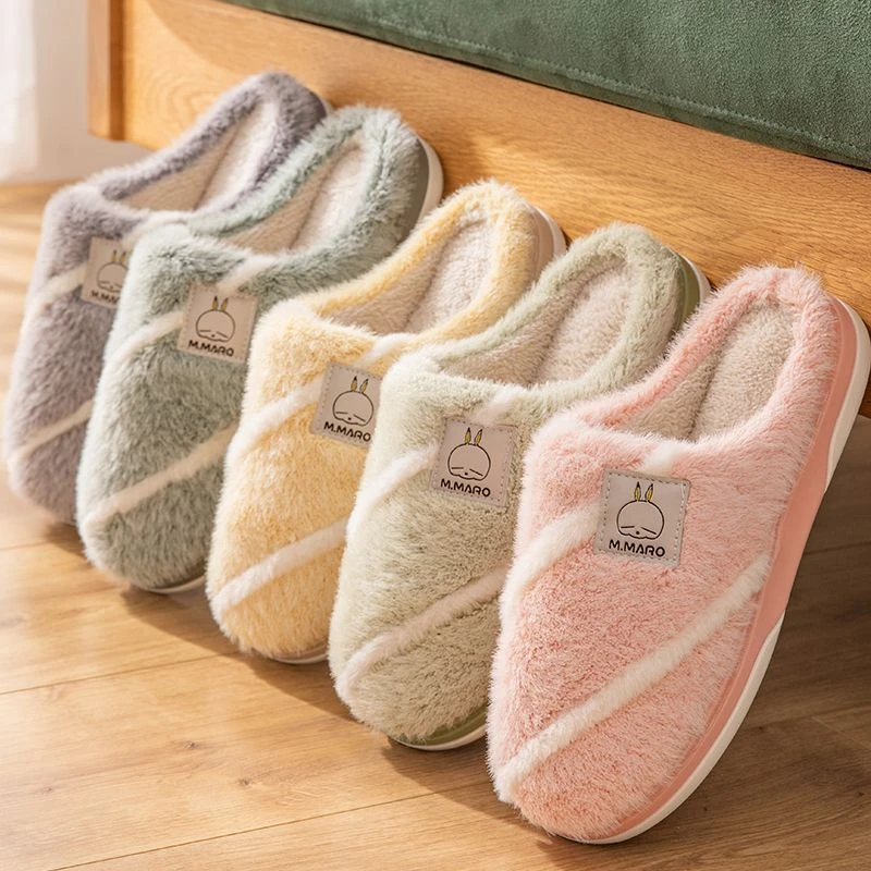 踩屎感棉拖鞋女冬天室内家居保暖防滑情侣毛毛绒厚底拖鞋男士冬季