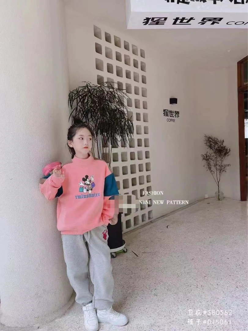 楠楠潮牌冬款圆领卫衣加厚一体绒80562