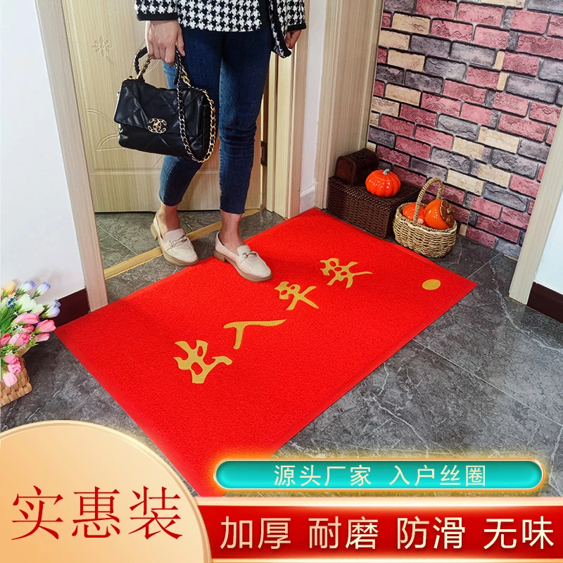 平安丝圈地垫室内门口脚垫入户门垫卫生间酒店塑料防滑迎宾垫特厚