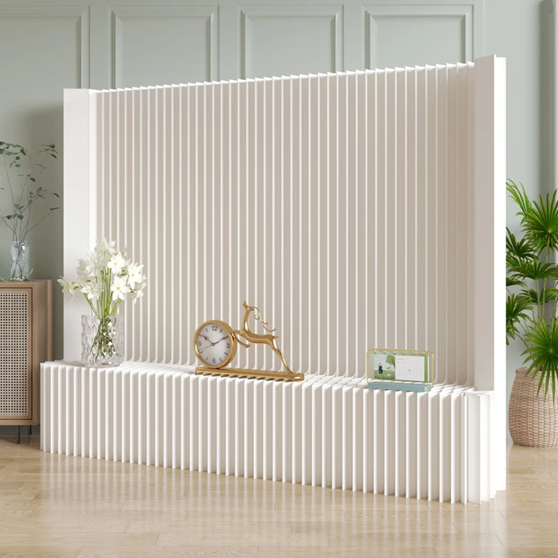 创意网红隔断屏风客厅卧室橱窗咖啡厅美甲店ins风折叠置物隔挡墙