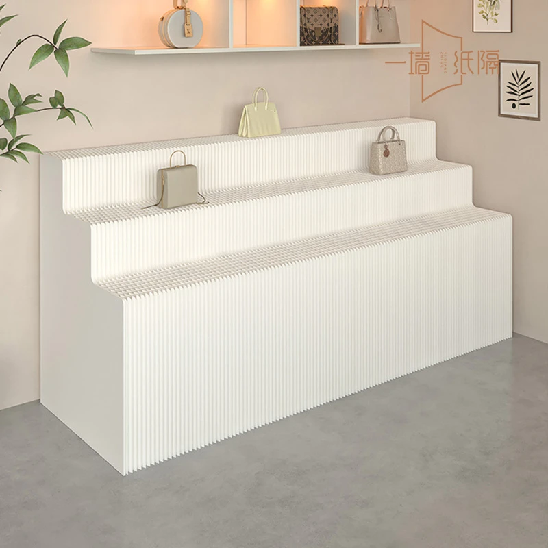 展示台长条展台多功能商用橱窗产品展示架折叠置物多层货架陈列柜