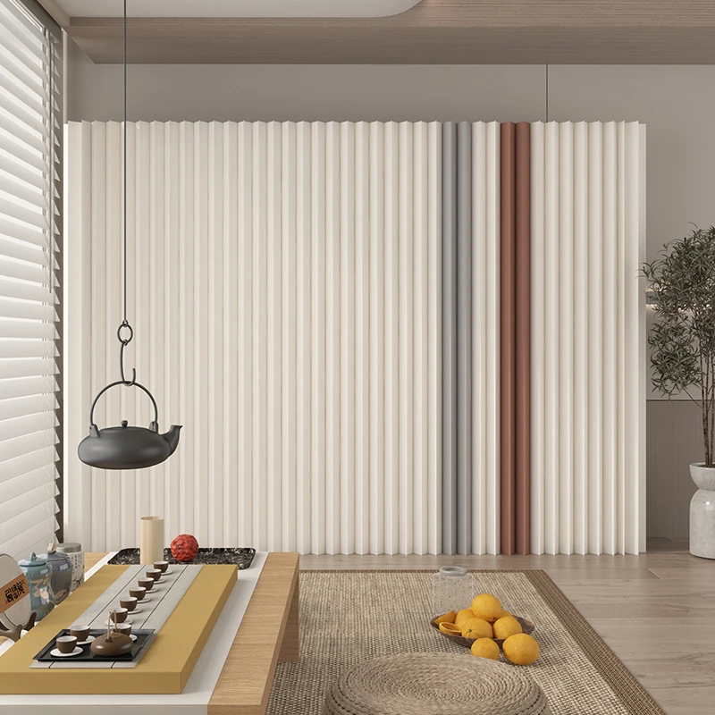 网红创意色带墙直播间隔断风琴纸墙商用办公室简约装饰直播背景