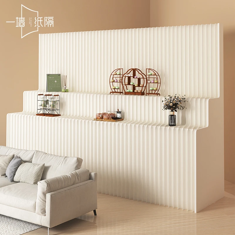 屏风隔断卧室办公室简易自装免打孔隔断可伸缩折叠移动背景墙挡板