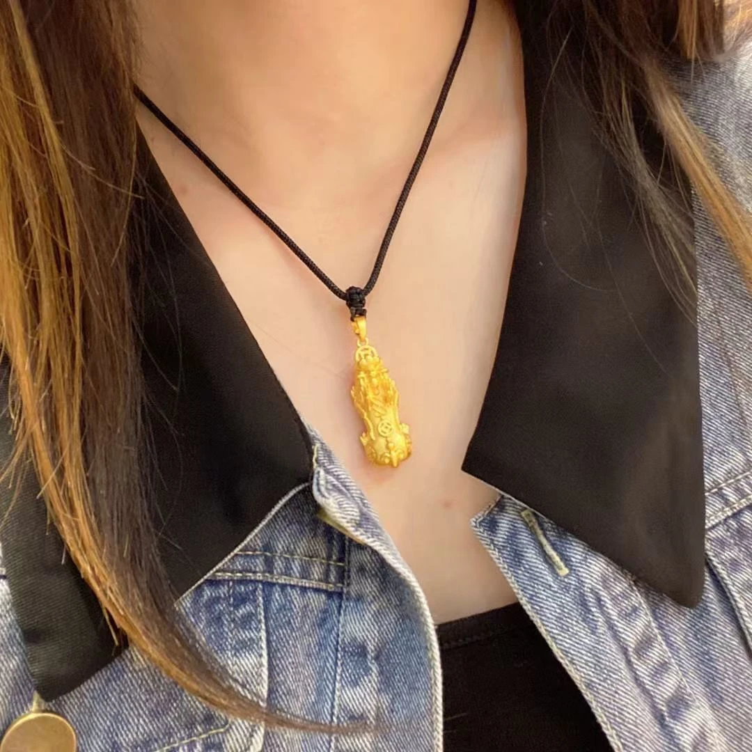 合金吊坠 铜合金貔貅吊坠情侣百搭时尚挂坠金色气质