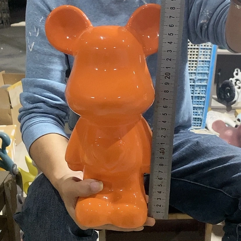 【闪购商品】陶瓷摆件橙色爱心熊